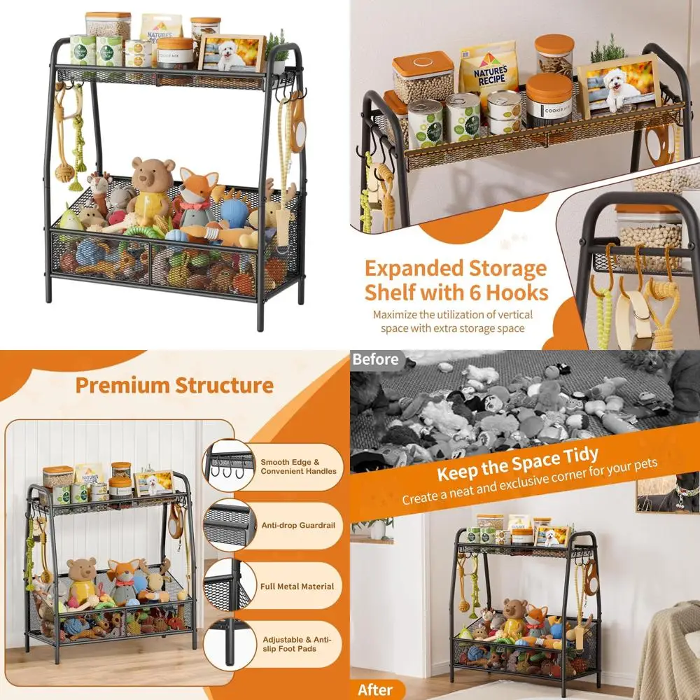 

Large Dog Toy Bin, 23.6x11.2x7.9 Storage Organizer, Durable Toy Box for Pet Accessories and Supplies