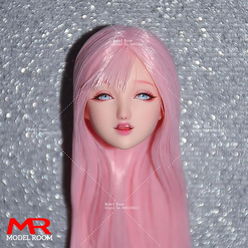 Customized 1/6 Anime Girl ZERO TWO Head Sculpt Carving Model Fit 12'' OB27 PH JIAOU LD UD Doll Soldier Action Figure Body