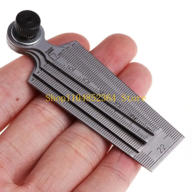 

652F Taper Gage High Stainless Steel Feeler Hole Taper Gauge Ruler Measuring Tool Portable Inspection Tool