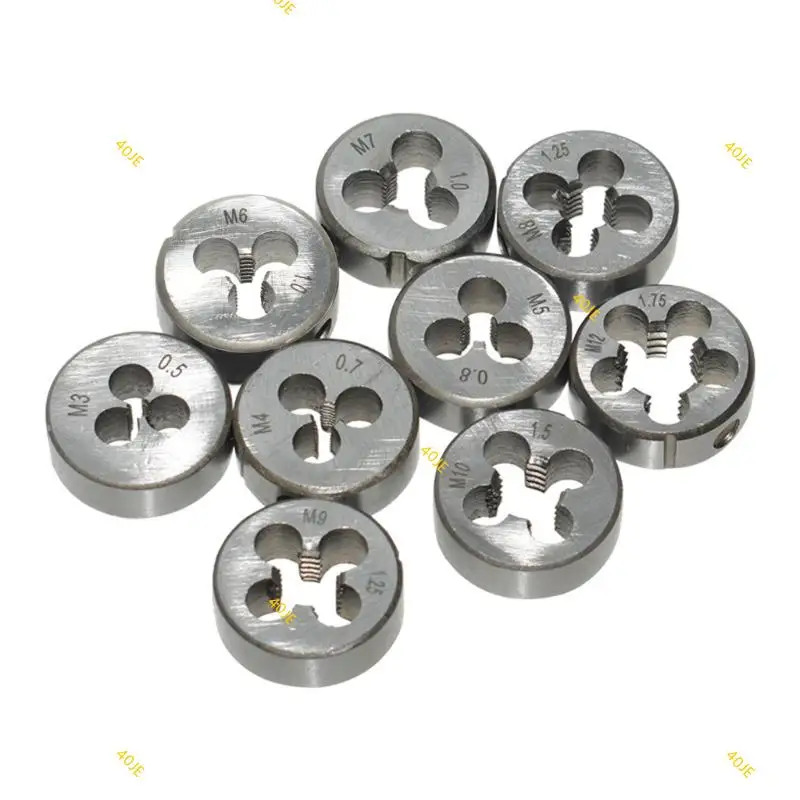 

40JE Эффективная эффективная метрическая левая резьба DIE 9PCS/SET для точной резки