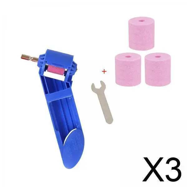 

3xDrill Bit Sharpening Tool Sharpener Length 18cm Sturdy with Polishing Wheels