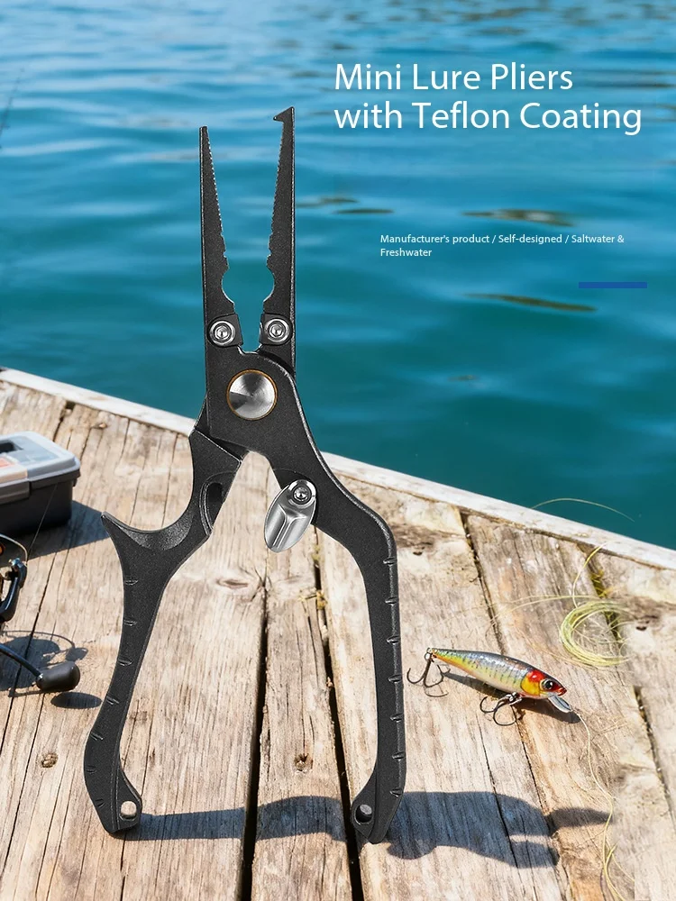 

Multi Functional Fishing Pliers, Stainless Steel Decoupling Lead Press, Fish Control, Open-Loop Mini Lure Fishing Tool