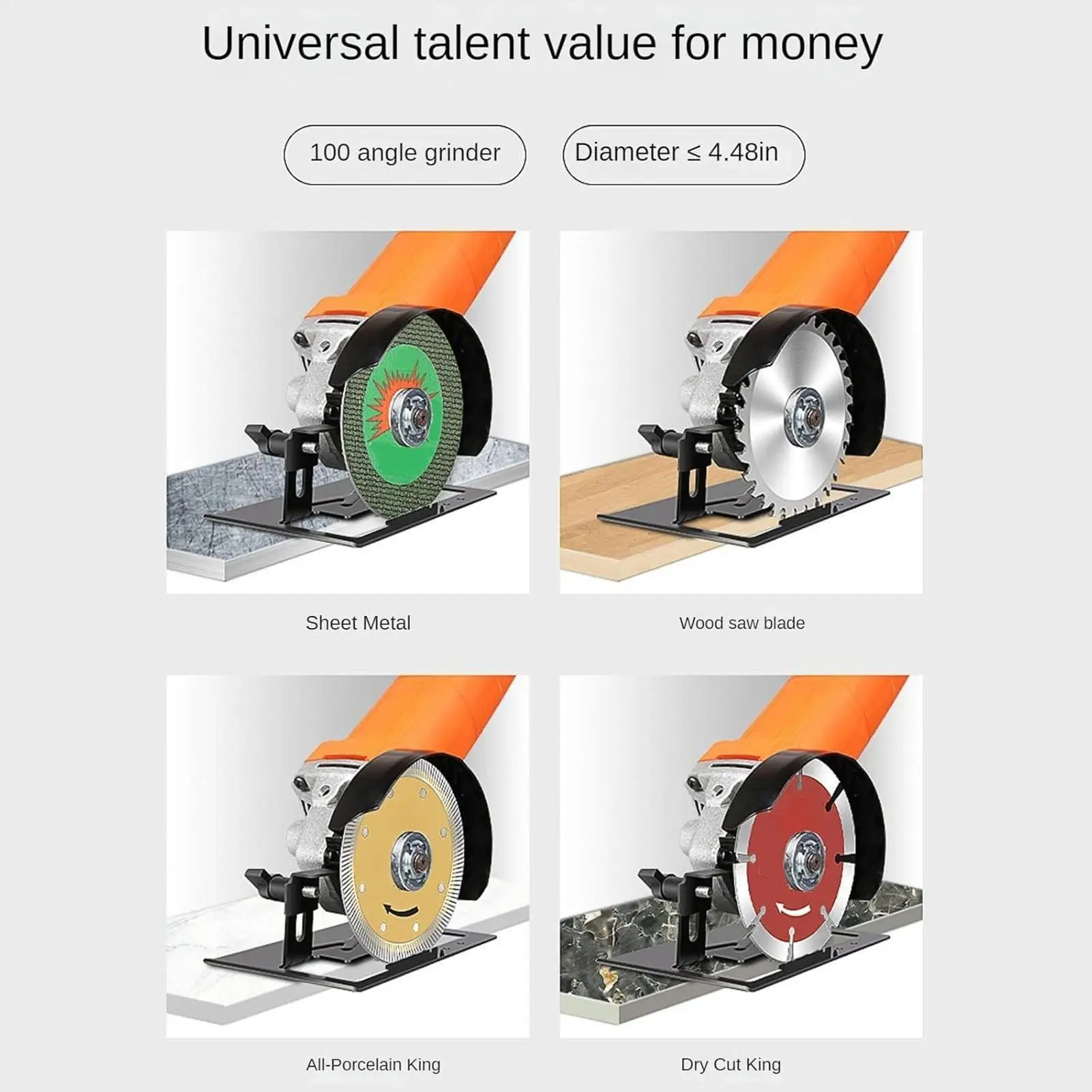 

Подставка для угловой шлифовальной машины, регулируемый защитный щит, утолщенная защита для энтузиастов, профессионалов, строительных площадок, инструмент