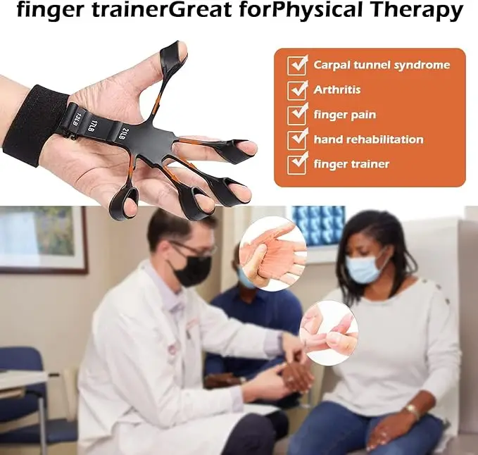 Griffkrafttrainer, Fingerstärkungsgerät, Handstärkungsgerät, 3-beständiges Übungsgerät, verstellbare Hand für die Therapie – Detail 3