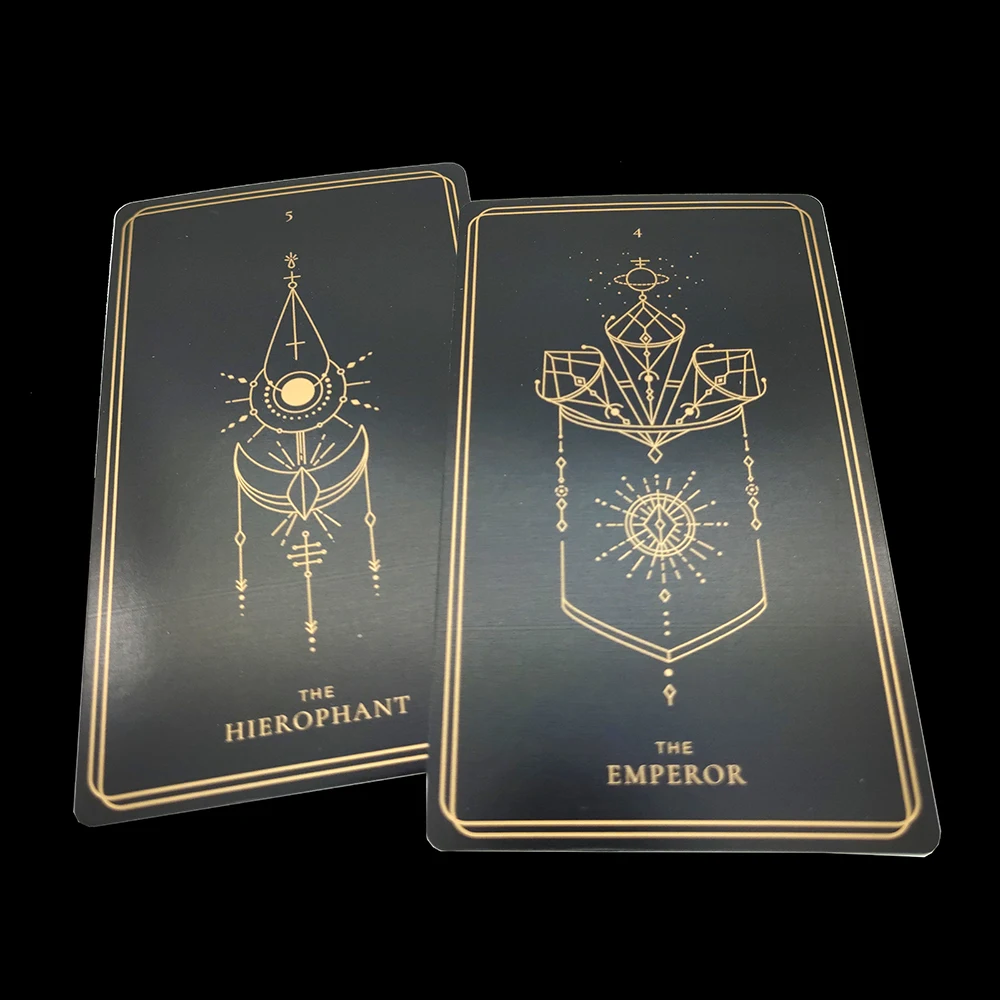 12CM×7CM Black .Soul Cards Divination Tarot  with Guide Book,  78 Cards for Beginners and Experts