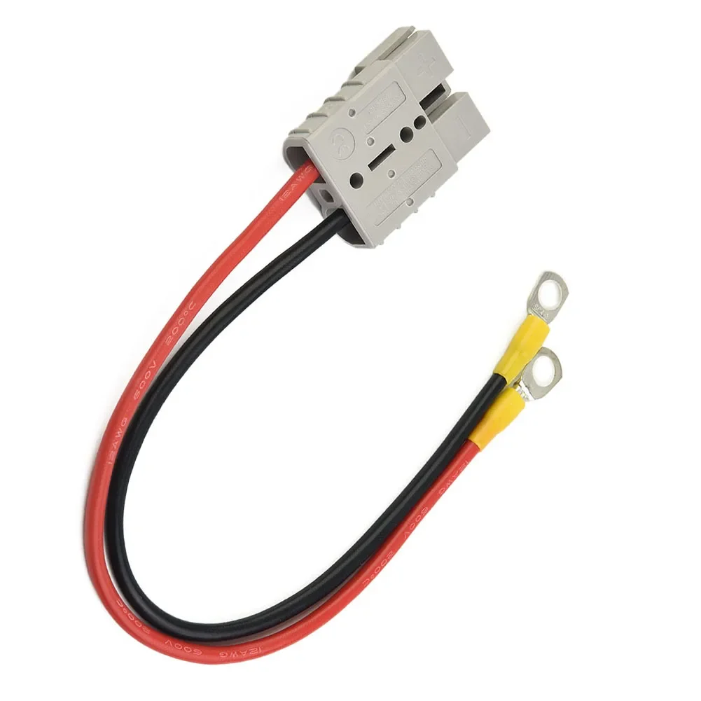 1pc 50Amp Connector For Anderson Plug With Cord Electric Forklift M8 Terminal Battery Charging Cable Connector Tool Accessories