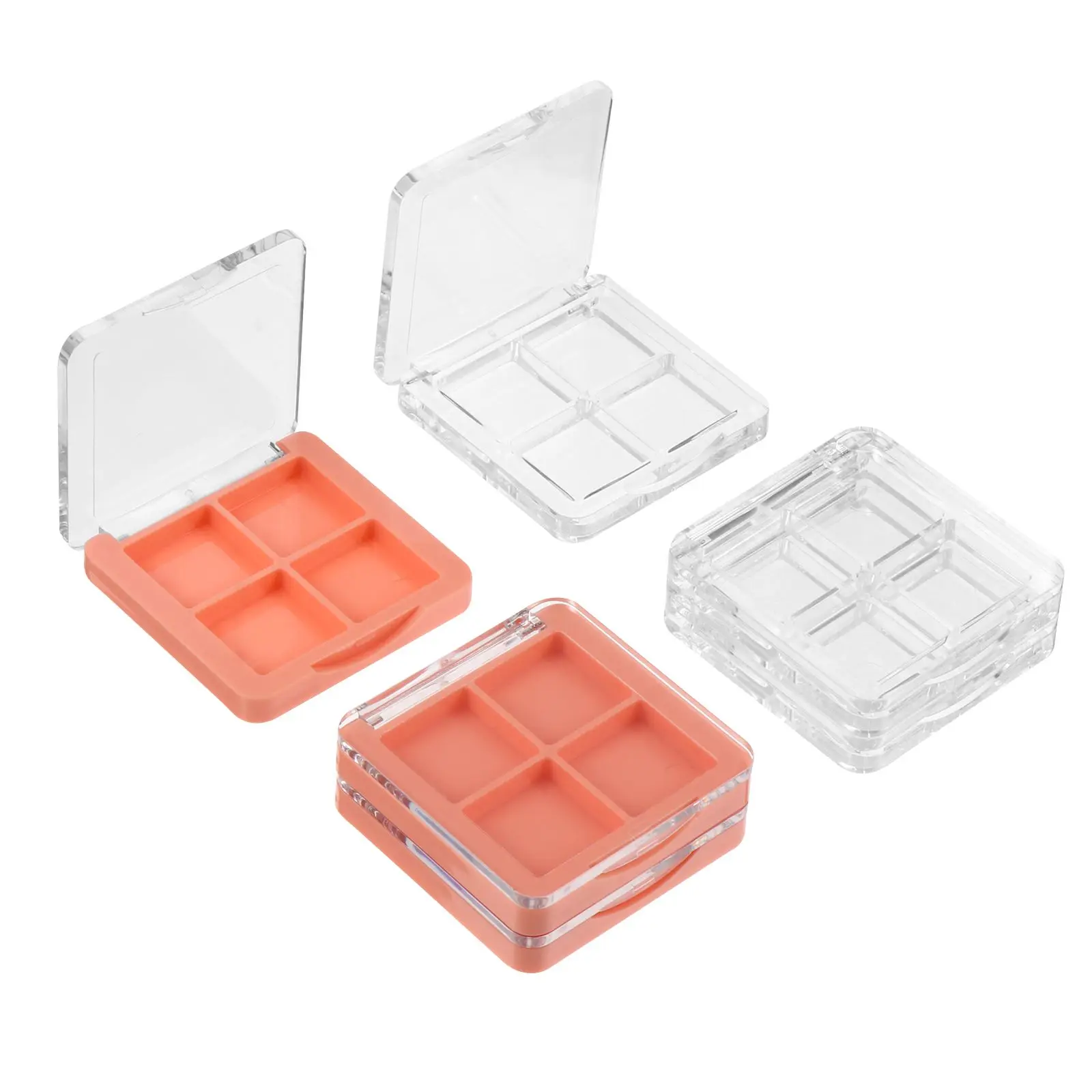 6 Pcs Tray Eye Shadow Box Cosmetics Storage Acrylic Colorful Makeup Palette Eyeshadow