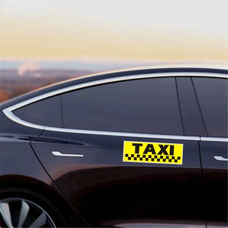 Adesivo per auto TAXI Divertenti decalcomanie colorate personalizzate per automobili KK 10 * 4 cm