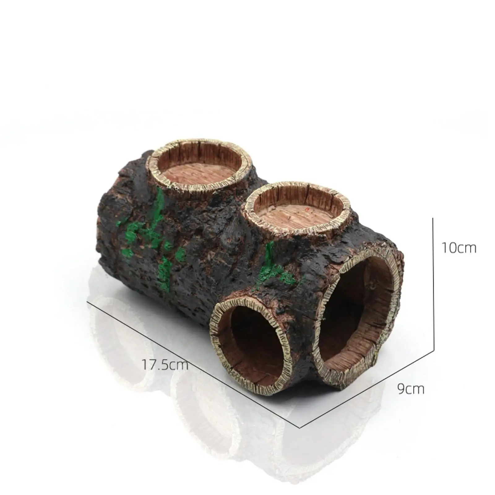 

Resin Simulated Hollow Log, Betta Fish Hideout, Simulation Resin Aquarium Decorations Decaying Trunk for Frog Spider Lizard