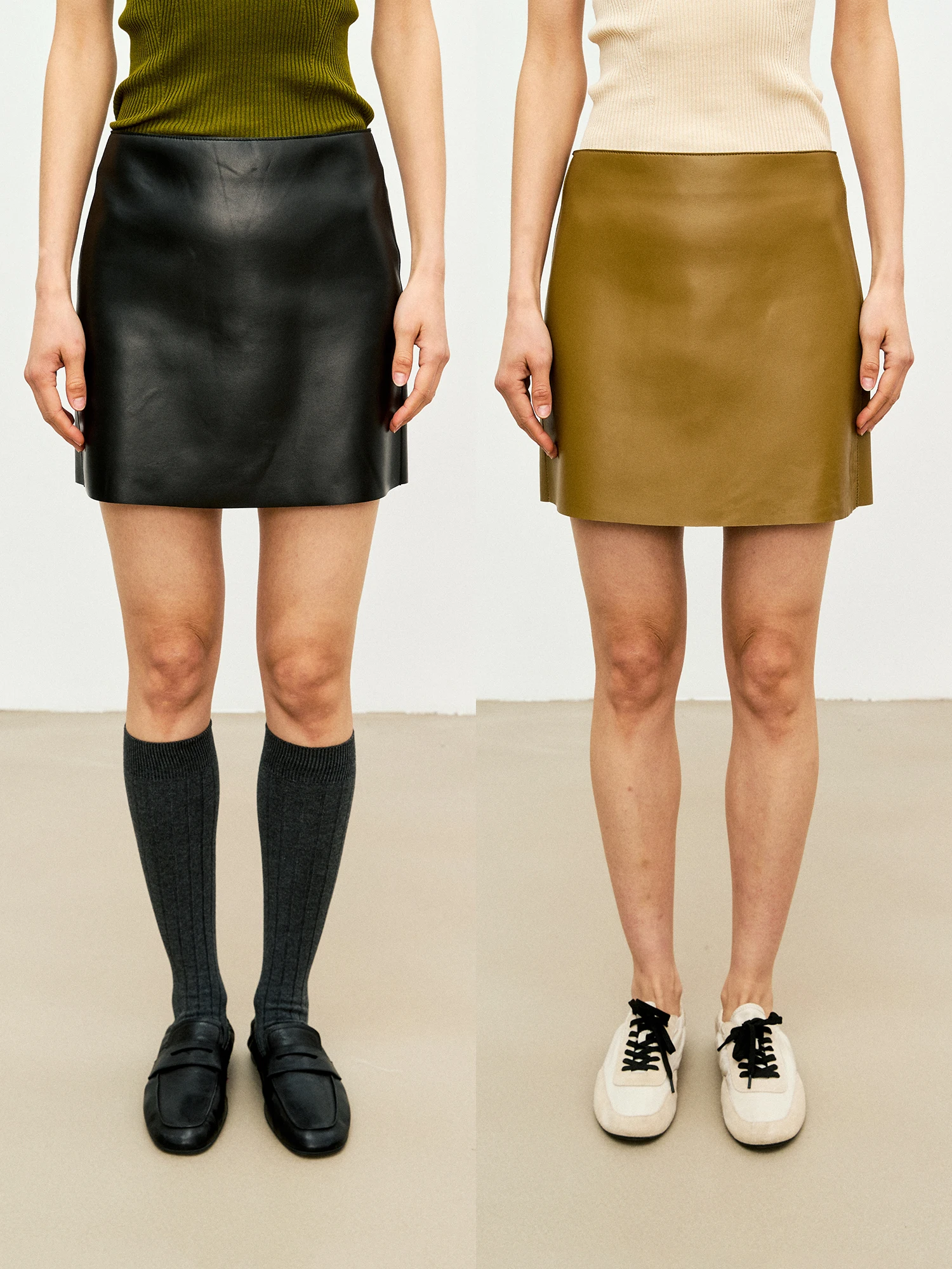 

Классическая юбка А-силуэта MRS Studios из роскошной кожи, универсальная, женская, со средней посадкой, прямого кроя, весенняя коллекция