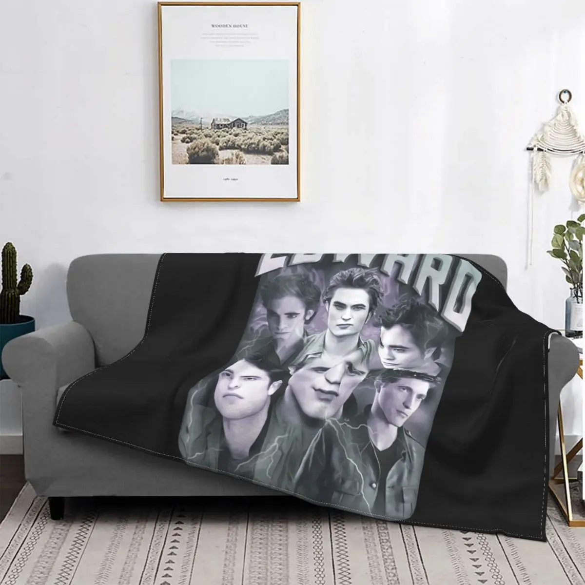 Edward Cullen Robert Pattinson Twilight Blanket Warmth Sofa Bed Super Soft Bedding Supply Sleeping Sheets