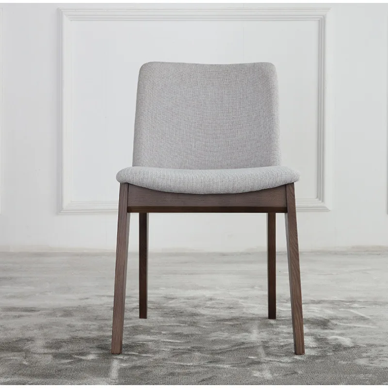 

Imported ash wood dining chair small apartment Nordic home backrest stool book table chair modern simple dining table and chair
