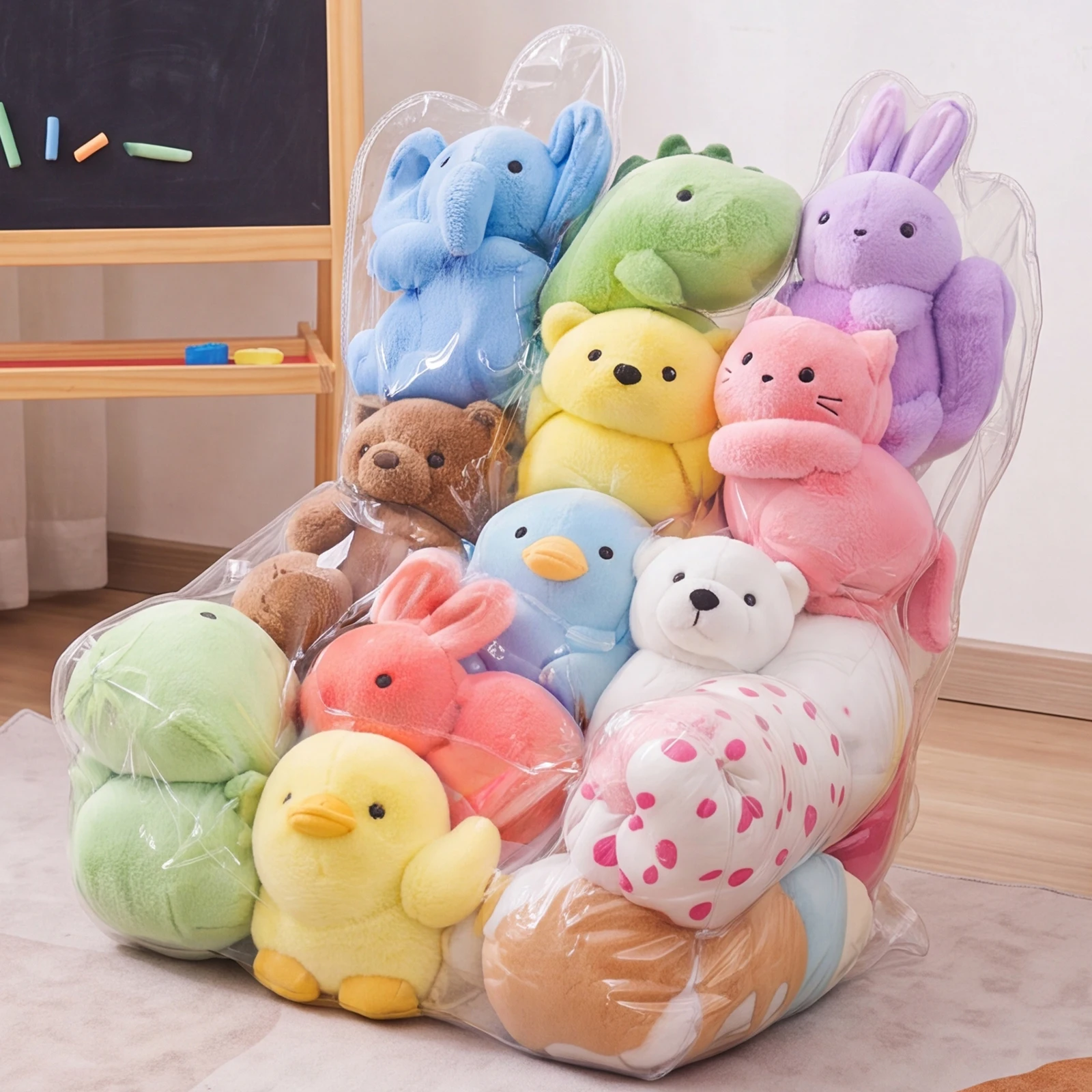 Creative Sofa Seat Lounger Cover with Zipper for Home Decor Plush Doll Organizing Chair Covers Waterproof Cover Only & No Filler