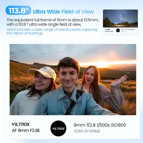 Imagen 2 del producto NUEVA lente Viltrox 9mm F2.8 Air Auto Focus ultraancho APS-C Prime para Sony E-Mount ZV-E10 ZV-E10II A6400 Nikon Z-Mount Z30 Z6III
