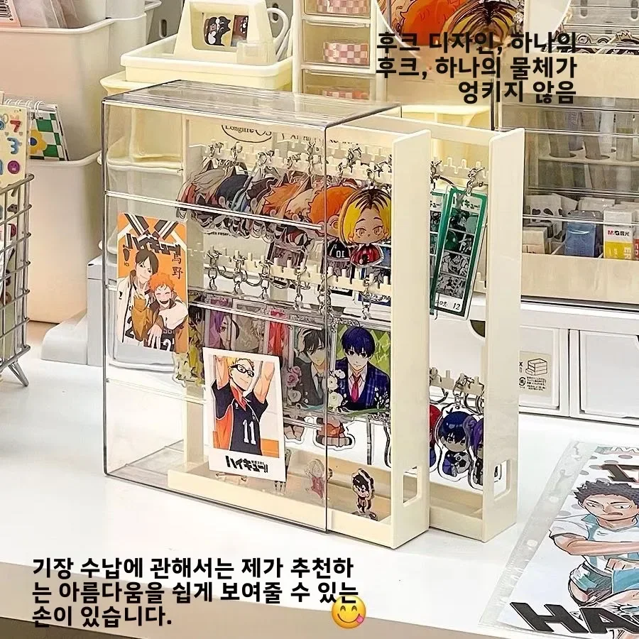 Portable Acrylic Transparent Jewelry Storage Box Necklace Earrings Ring Large Capacity Keychain Holder Display Box Women Travel