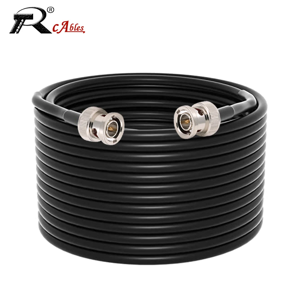 1PC RF Coaxial BNC Male to BNC Male Plug RG316 / RG174 / RG58 Cable 50 Ohm RG179 75Ohm Crimp Connector Dual BNC Male Plug Wire