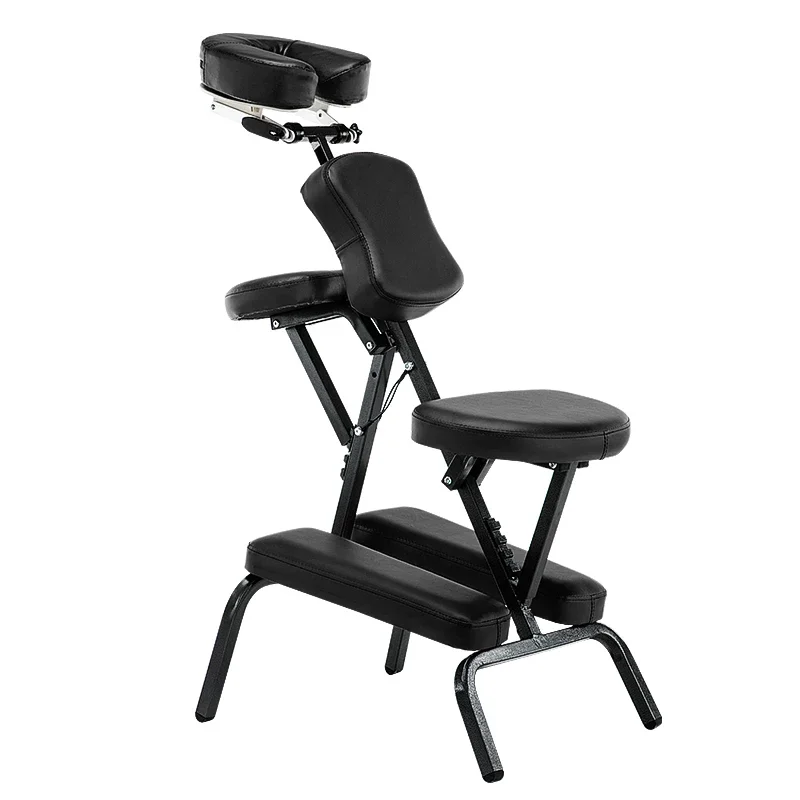 Folding Tattoo Chair Portable Massage Health Chair Scraping Beauty Bed Black Multifunctional Salon Chair 1pcs
