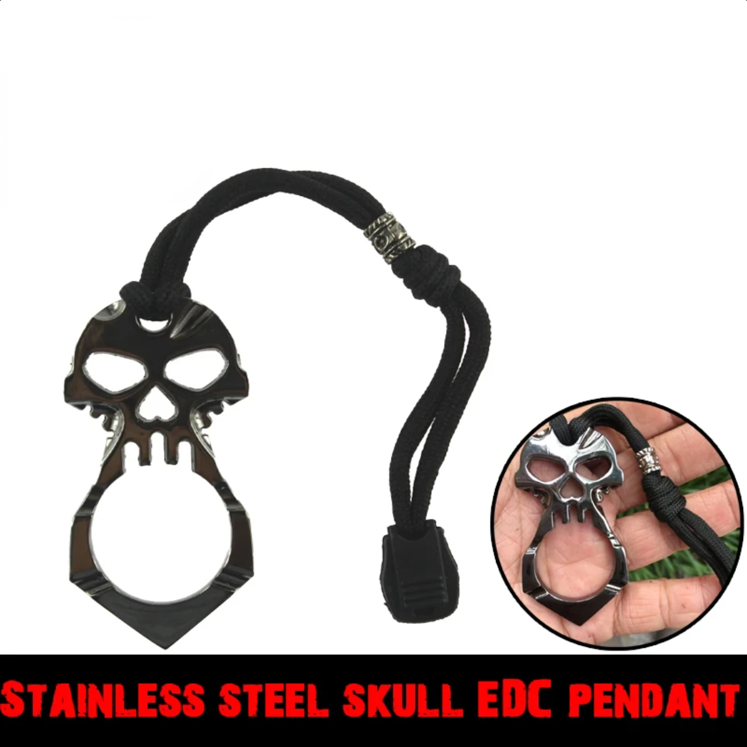 Versatile and Durable Skull Defense Keychain for Safety and Survival - An Essential Multi-functional Tool in the Wild, 1PCS - A 