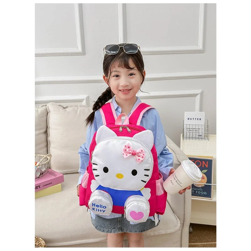 

Новый школьный портфель Sanrio Hello Kitty, милый мультяшный Повседневный вместительный легкий детский рюкзак