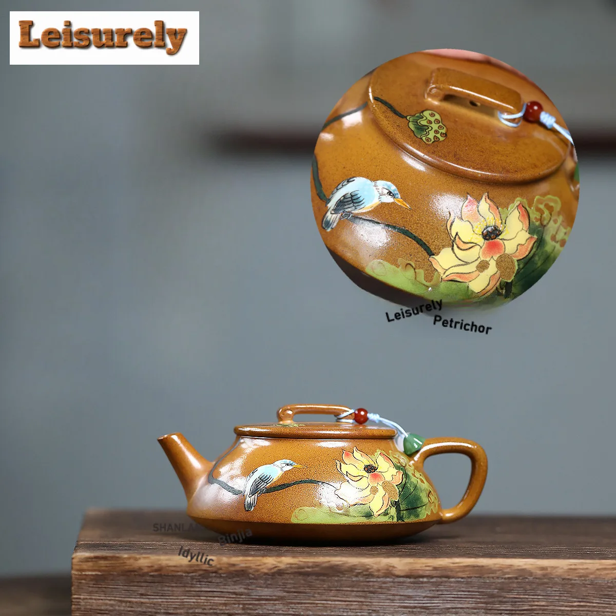 

Роскошные чайники Yixing из фиолетовой глины, 200 мл, горшок ручной работы с лотосом, фарфоровый чайник с необработанной рудой, фарфоровый грязевой чайник с ситечком, чайный сервиз Zisha