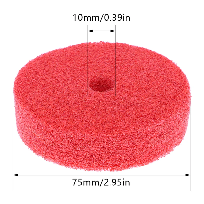 Ruote lucidanti per mola in Nylon da 3 pollici 75mm per la lucidatura di parti di accessori per elettroutensili in plastica per legno metallico
