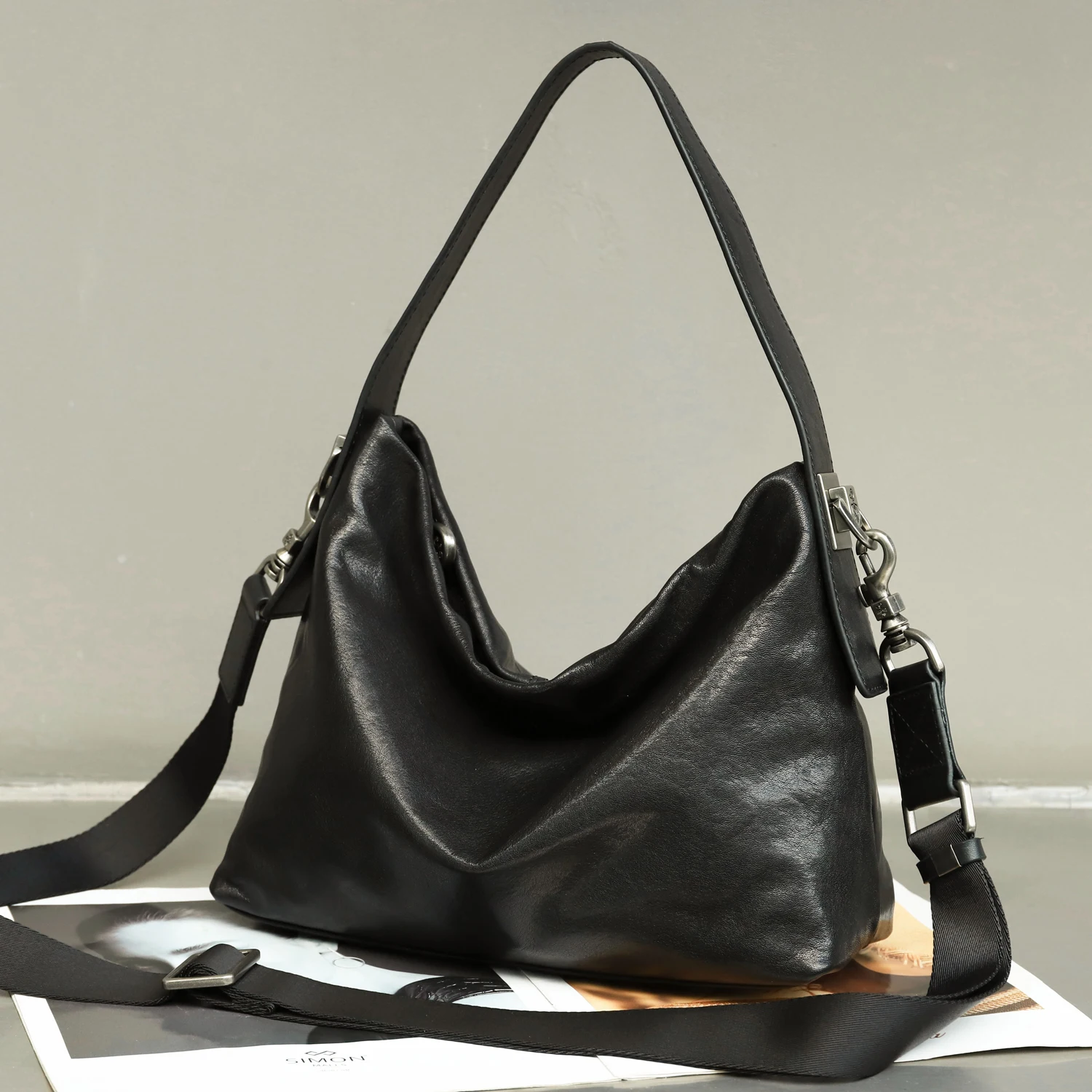 Orabird Women's Luxury Hobo Bag Top-Grain Cowhide Leather Shoulder Handbag 100% Authentic Premium Leather Fashion Accessory
