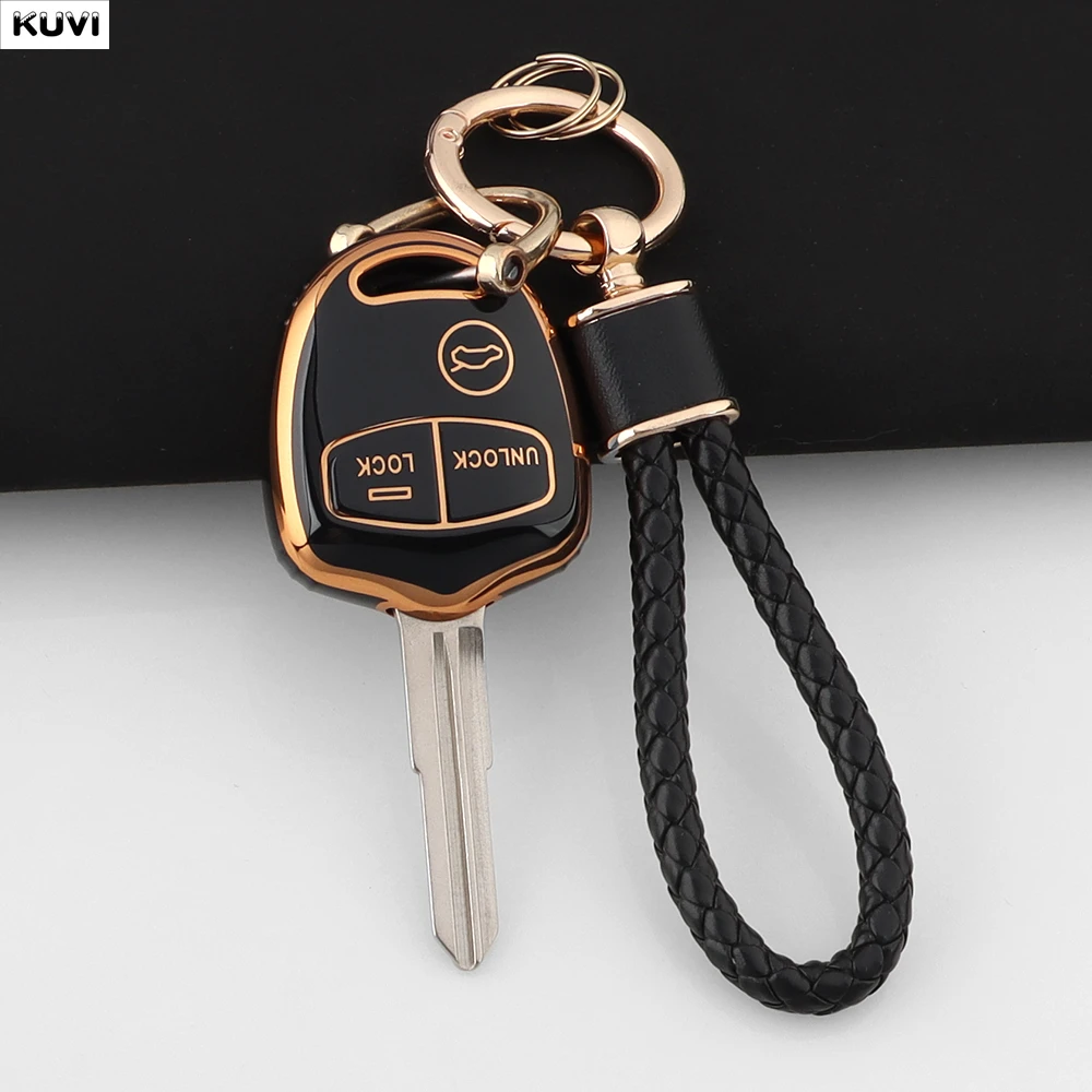 3 BTN TPU Car Key Case Cover Fob Holder Keychain Shell For Mitsubishi Evolution Lancer EX Grandis Outlander Triton Pajero ASX