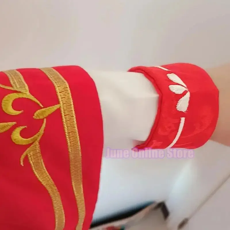 Qq38Tian Guan Ci Fu Hua Cheng Heaven Oficial Han Fu Cosplay Adereços Roupas Vermelhas Peruca Fantasia de Halloween Festa Masculina