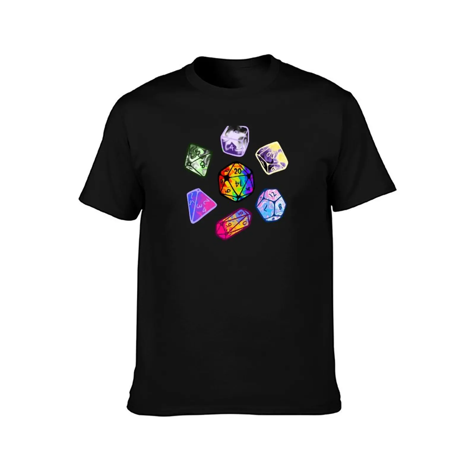 DnD pride dice T-Shirt Water Resistant Casual T-Shirt