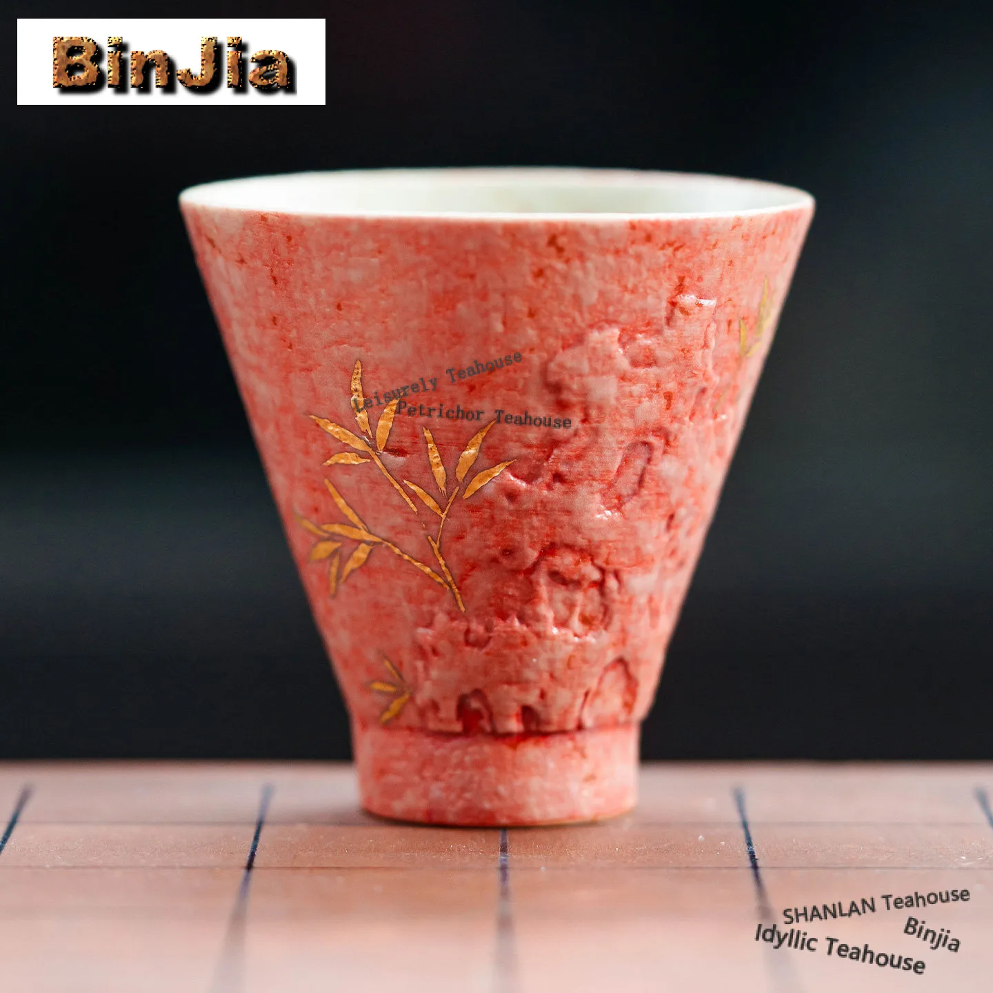 Taza de Té de Bambú Rosa Sakura de 35 ml, Elegante Taza de Té de Piedra del Lago Taihu, Jarra de Agua, Taza para Probar el Aroma del Té, Tazas Chazhan para Cafeterías