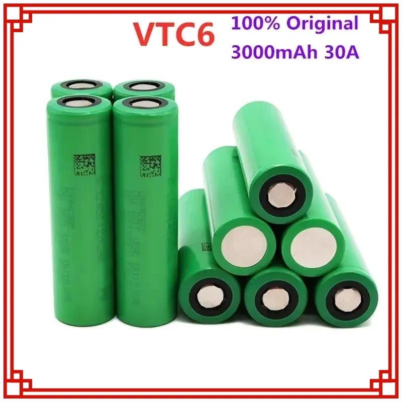 New Original US18650 VTC6 Lithium-Ion Rechargeable 18650 Battery, Suitable for VTC6 30A 3000mAh Sony Toys, Tools, Flashlights