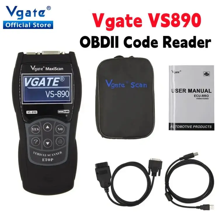 

Считыватель кодов Vgate VS890 MaxiScan obd 2 OBDII, диагностический инструмент VS 890, сканер obd2, профессиональный сканер