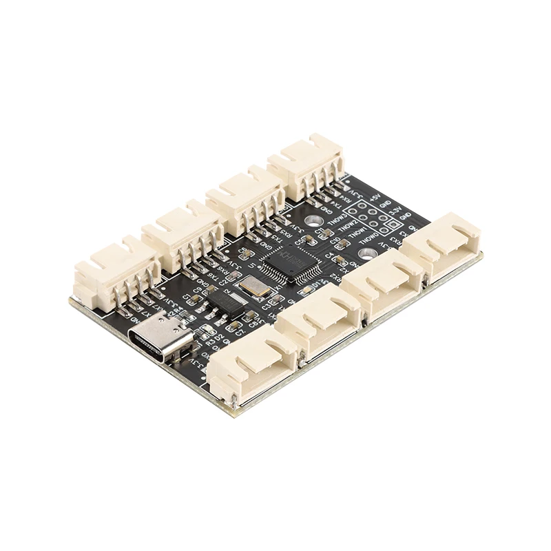 USB to 8-way Channels TTL Serial Port Module CH348 Multi-channel UART Expansion Board TypeC to 8 TTL HUBs PCB YR-6008