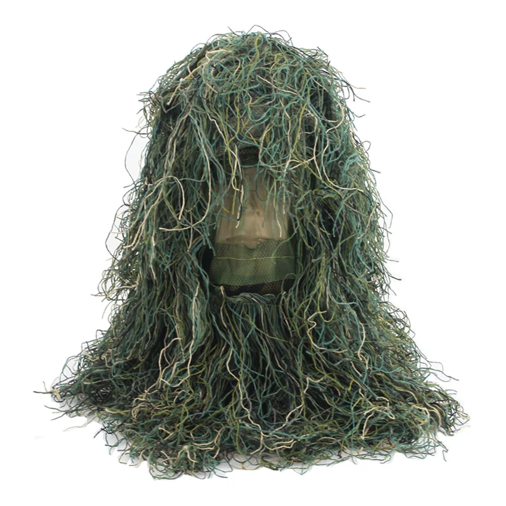 VULPO tattico softair Sniper Ghillie tuta cappuccio copricapo mimetico per Ghillie tuta caccia Paintball CS Game Head Cover