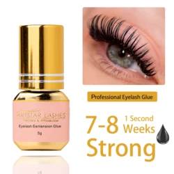 ARTSTAR 5 ml Wimpernkleber-Extensions, 0,5 S/1 S/2 S, schnell trocknender Wimpernverlängerungskleber, geruchsarm, langlebiger Wimpernkleber