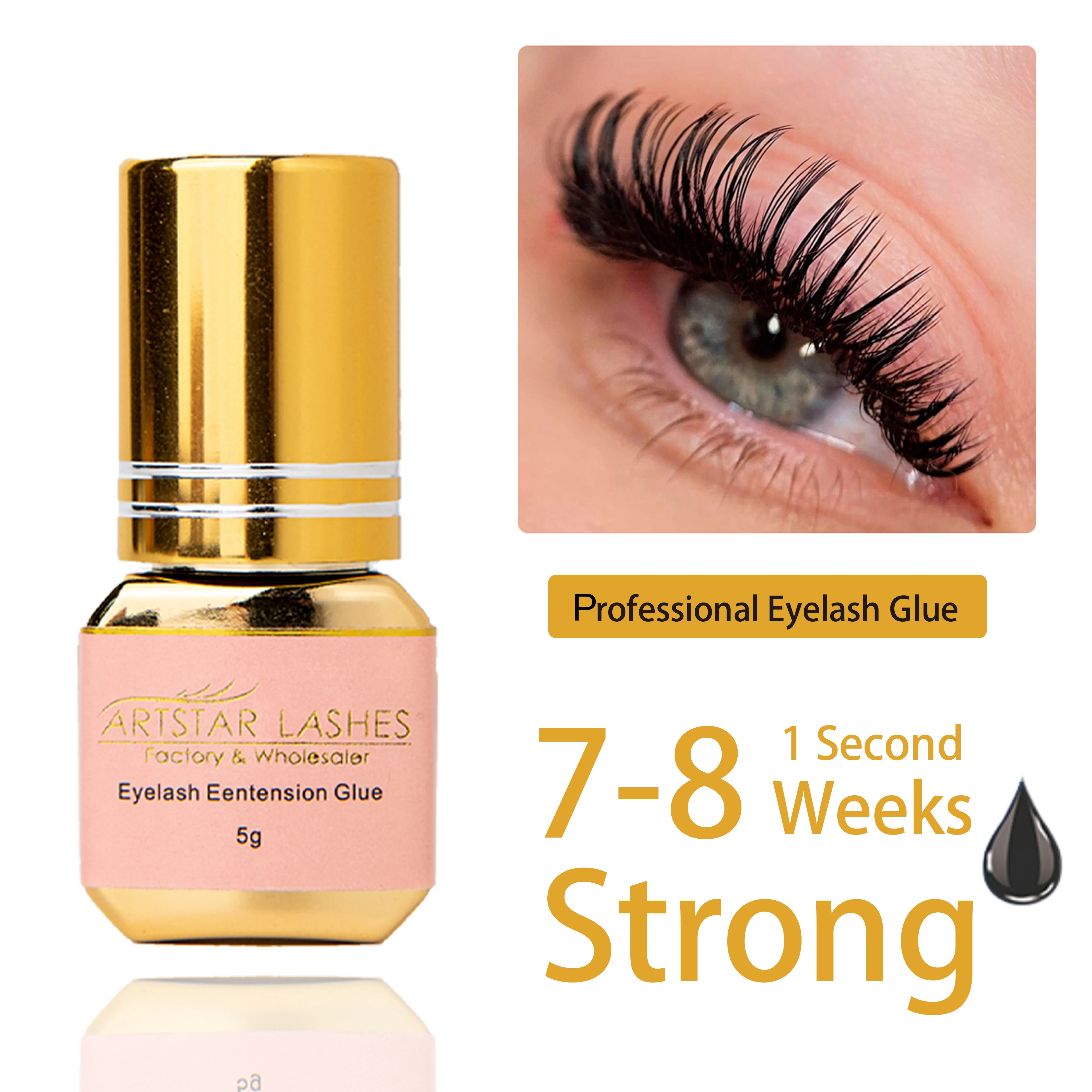 ARTSTAR 5ml klej do przedłużania rzęs 0,5S/1S/2S szybkoschnący klej do przedłużania rzęs niski zapach długotrwały klej do rzęs