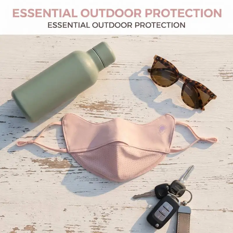 

Ice Silk Sunscreen Mask UV Protection Breathable Lightweight for Outdoor Cycling Hiking Fishing Summer Face Cover for Women Men