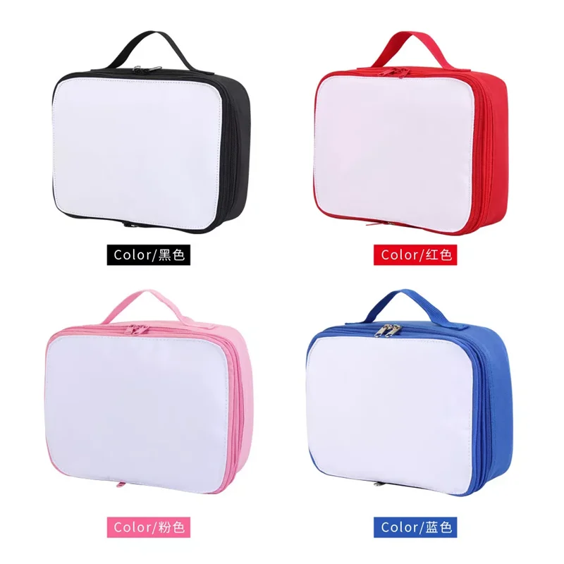 Sublimation Blank Insulate Lunch Box Bag Cooler Handbag Dinner Container School Food Storage Portable Bags For Man Women Kids