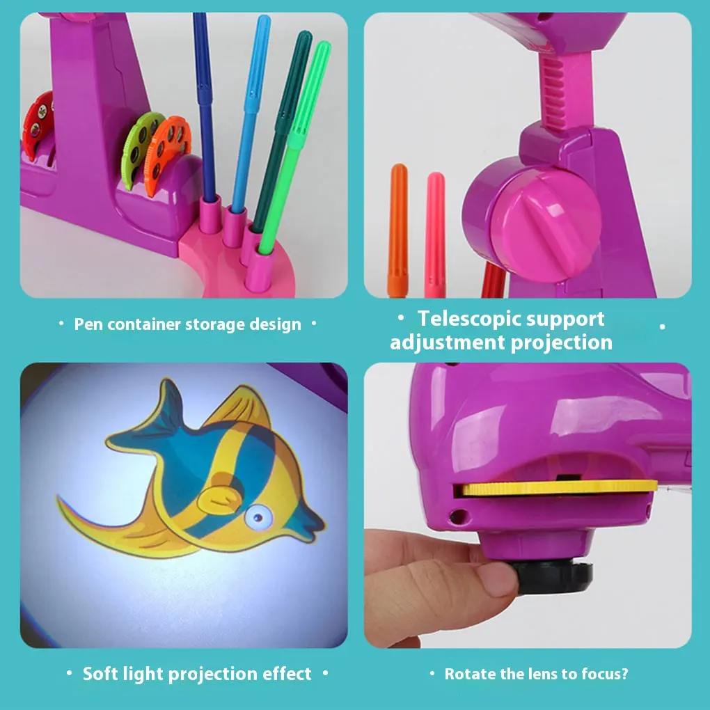 ABS Coltiva la creatività con il proiettore da disegno per bambini e la creazione di penne colorate che dipinge più facilmente