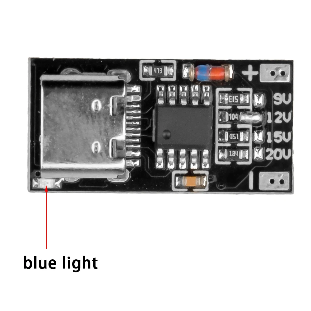 USB-C PD Trigger Board M￳dulo PD/QC Decoy Board Carga R￡pida USB Tipo-c para 12v DC Boost Module Supply Change Module Charger Board