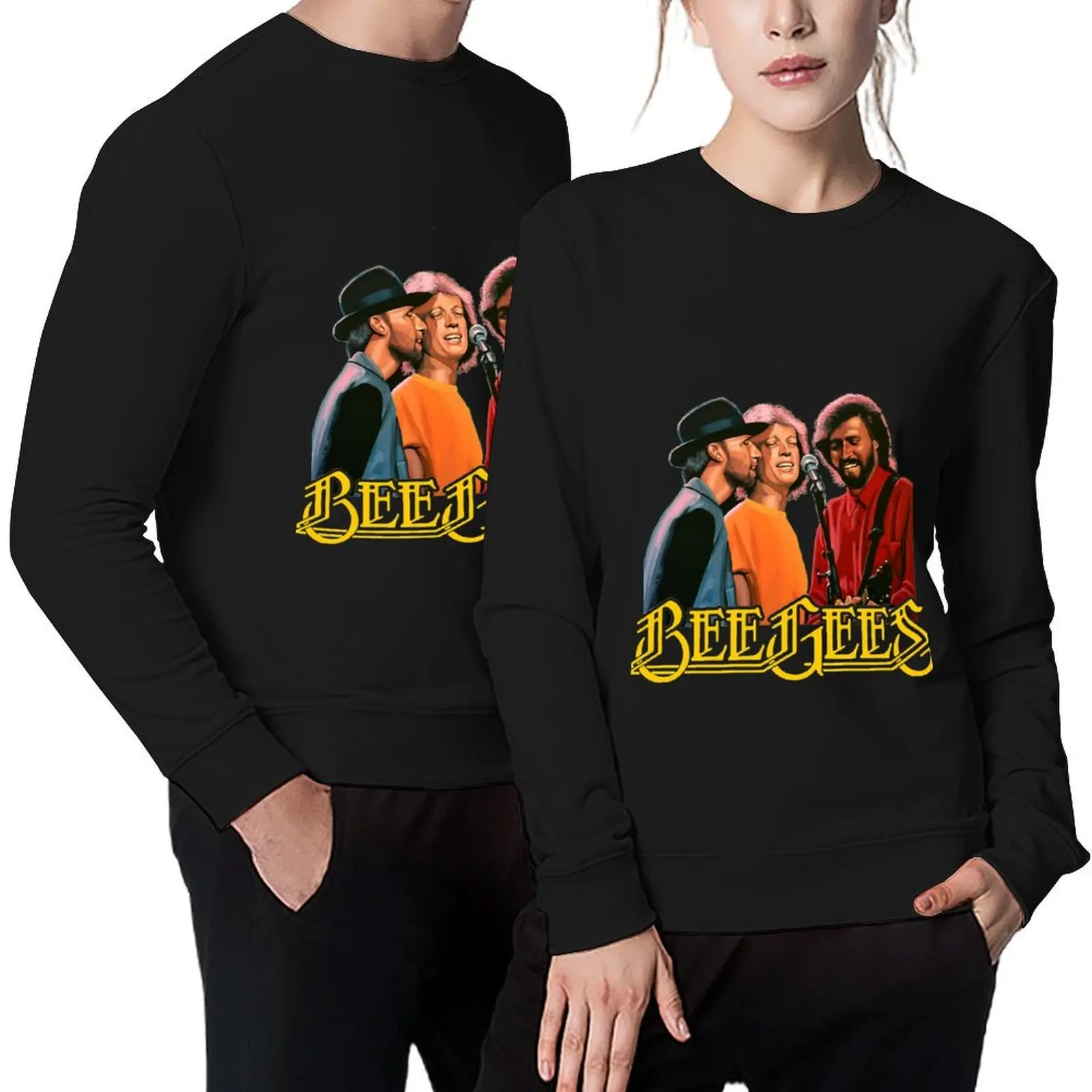 ما هو Bee Gees Band حقًا، بلوفر على الطراز الكوري، ملابس شتوية على الطراز الياباني، بلوزات جمالية