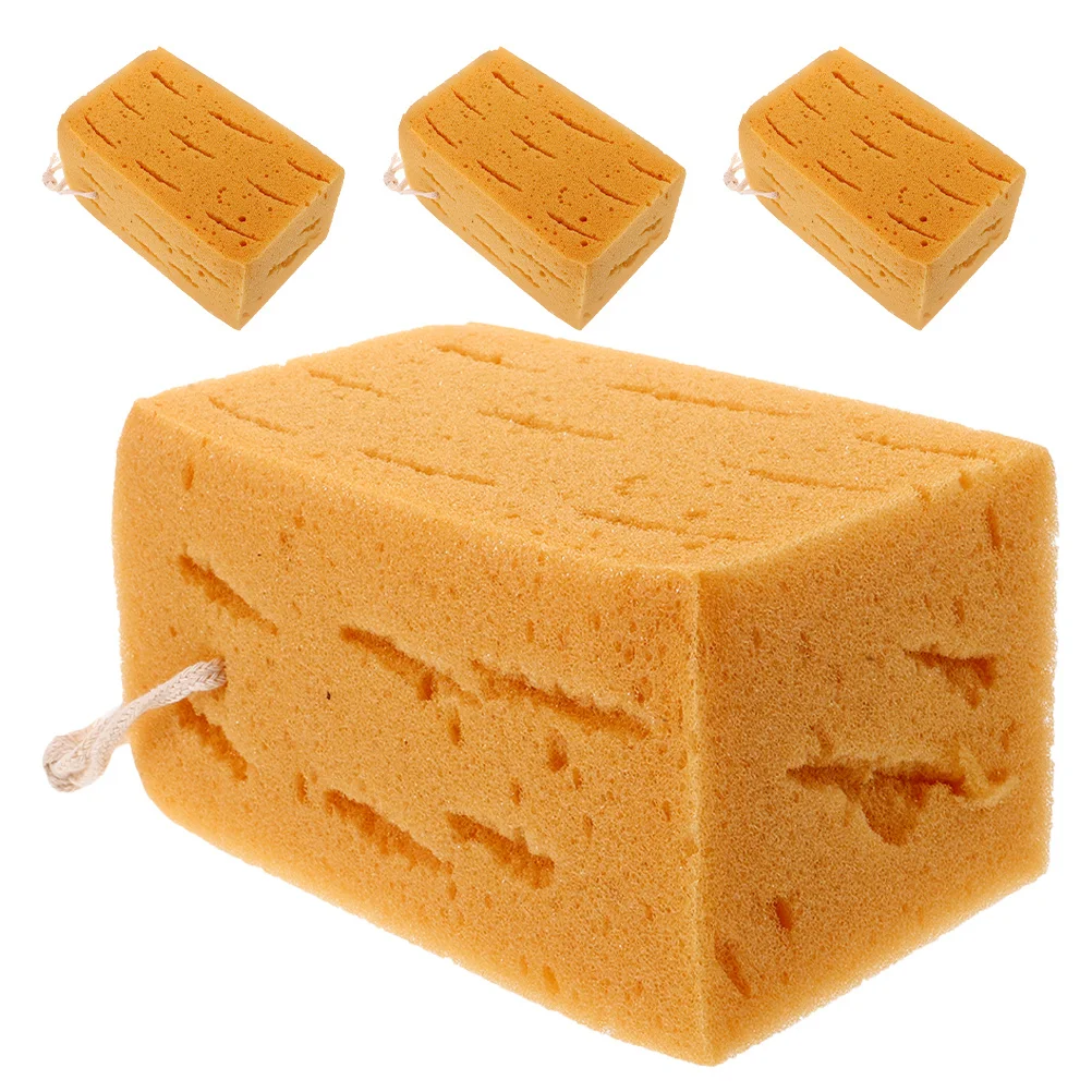 

4Pcs Car Wash Sponge Large Surface Area Soft Sponge for Washing Vehicle Exterior Easy Grip Car Cleaning Supplies Kit