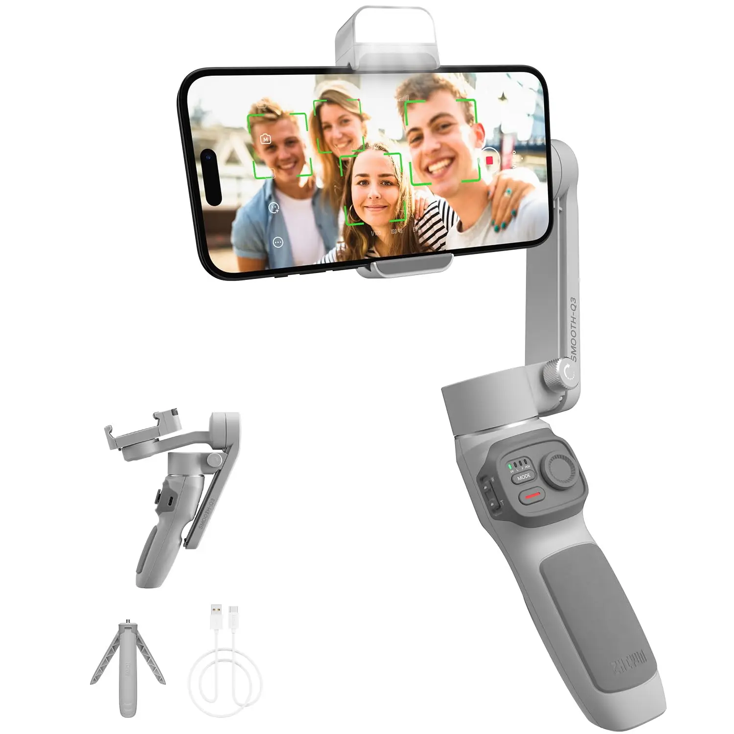 

Smooth Q3 Gimbal Stabilizer 3-Axis Handheld Gimbal Portable Foldable Gimbal Stabilize For Android iPhone