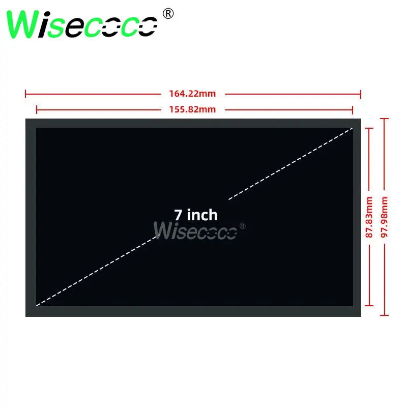 Sunlight Readable Display 7 Inch Touchscreen 1929x1080 2000 Nits Ultra-High Brightness Touchscreen Outdoor Automotive Display