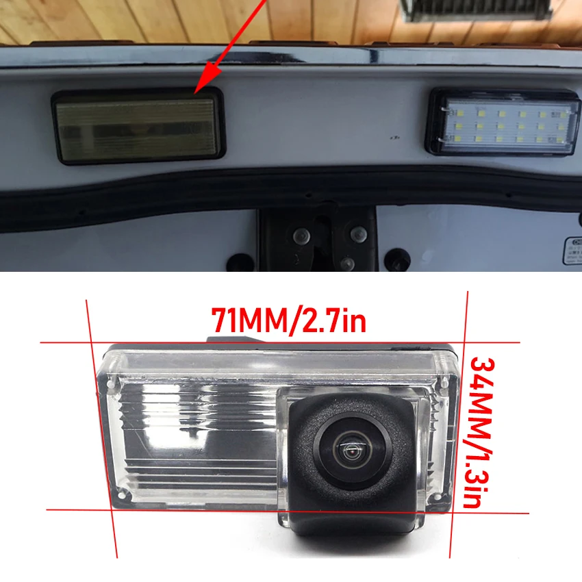 170 °   HD 1080P Samochodowa kamera cofania Night Vision do Toyoty Land Cruiser 120 Prado 2002 ~ 2009 LC200 2008 ~ 2014