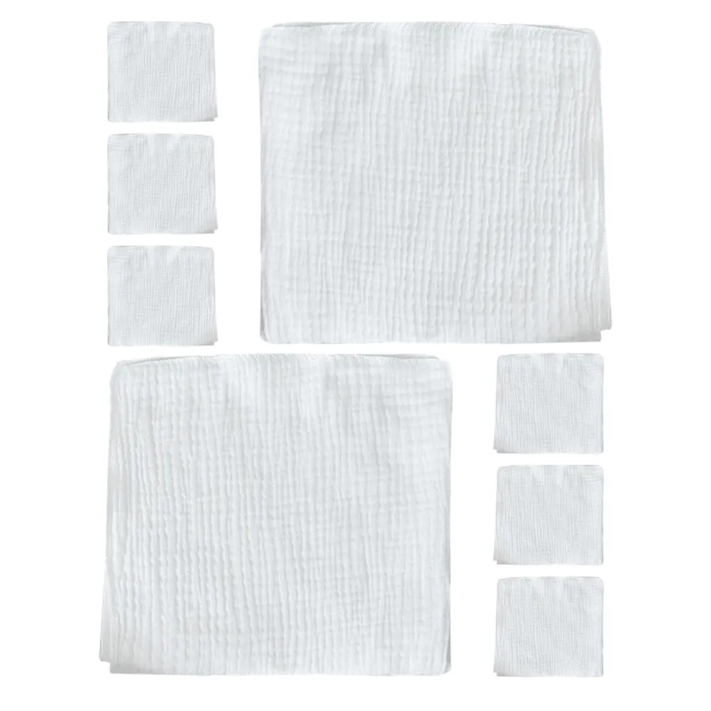 

8Pcs Organic Cotton Burp Cloths Baby Washcloths Reusable Cloth Diapers for Infant Toddler Washable Sanitary Pants Gentle on Skin