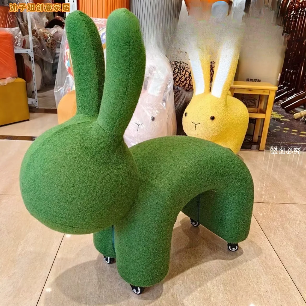 Creative shoe changing cartoon sofa, cute rabbit seat, children's animal living room decoration