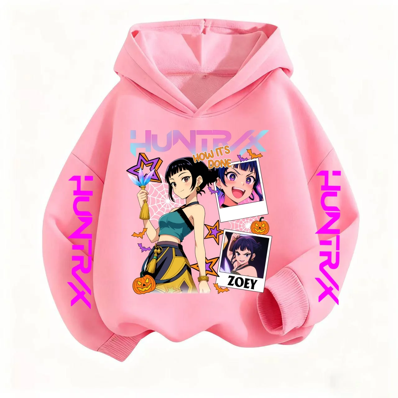 

Милая толстовка с капюшоном для девочек, теплая руми Кпоп, охотник на демонов, детская волна, модный повседневный топ, повседневный костюм на Хэллоуин