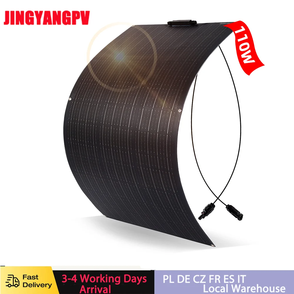 110W 220W 330W 440W ETFE Flexible Solar Panel 18V Panel Solar Monocrystalline Solar Cell 1000Watt Home System Kits RV Boat Car