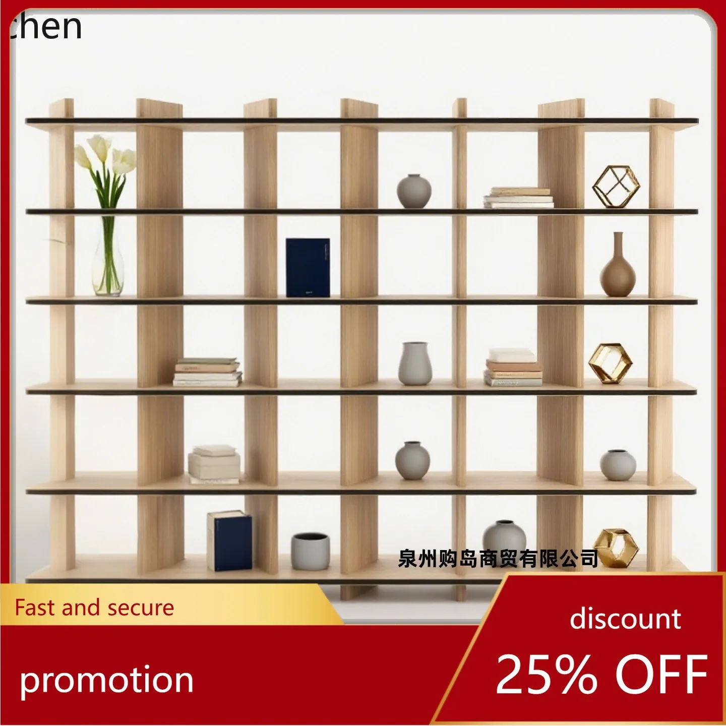 

ZML Bookshelf Storage Rack Floor-standing Bookcase Living Room Partition Cabinet Wall-mounted Display Storage Rack